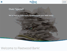 Tablet Screenshot of fleetwoodbank.com
